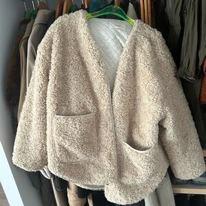 Amente fur wool blend cardigan jacket xs/s